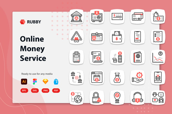 Rubby - Online Money Service Icons