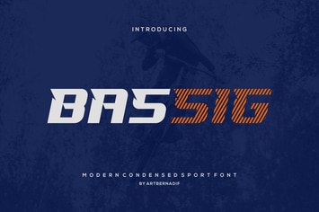 Bassig - Modern Condensed Sport Font