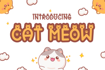 Cat Meow - Cute Display Font