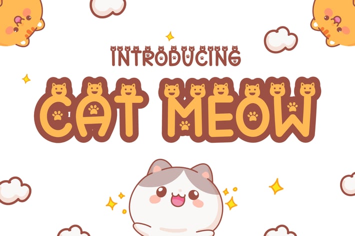 Cat Meow - Cute Display Font