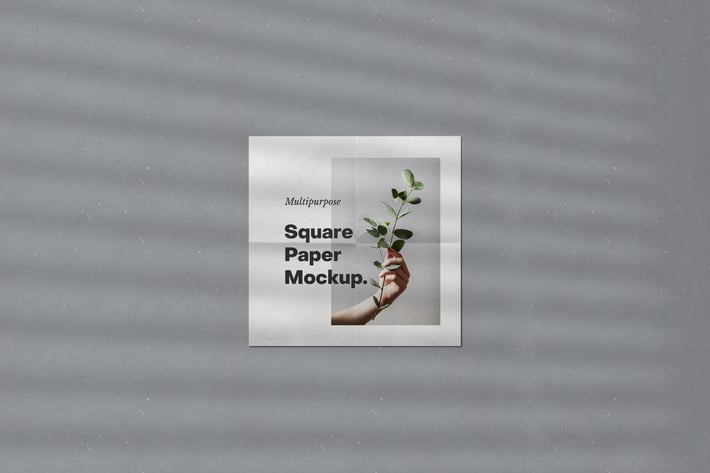 Multipurpose Square Paper Mockup