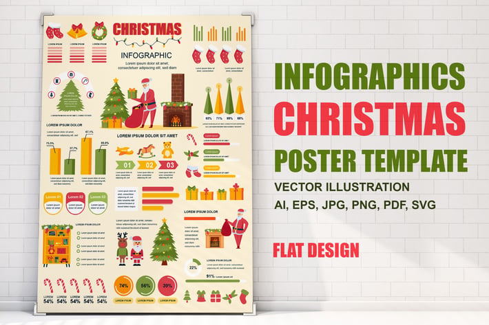 Christmas Infographics Poster Template