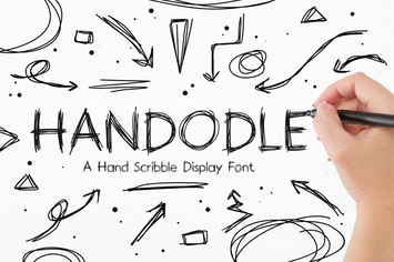 Handodle - A Hand Scribble Display Font