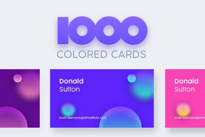 1000 Colored Business Cards