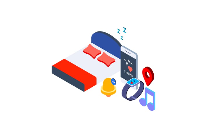 Fitness Tracker Isometric Illustration