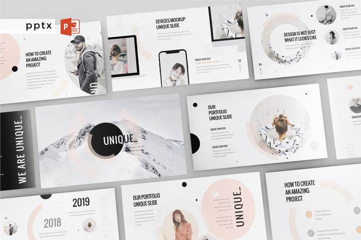 UNIQUE - Powerpoint Template V132