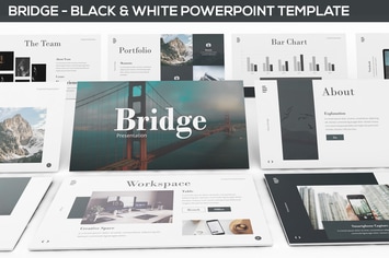 Bridge - Black & White Powerpoint Presentation