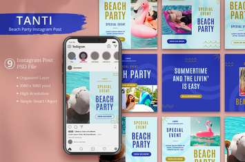 Tanti - Beach Party Instagram Post