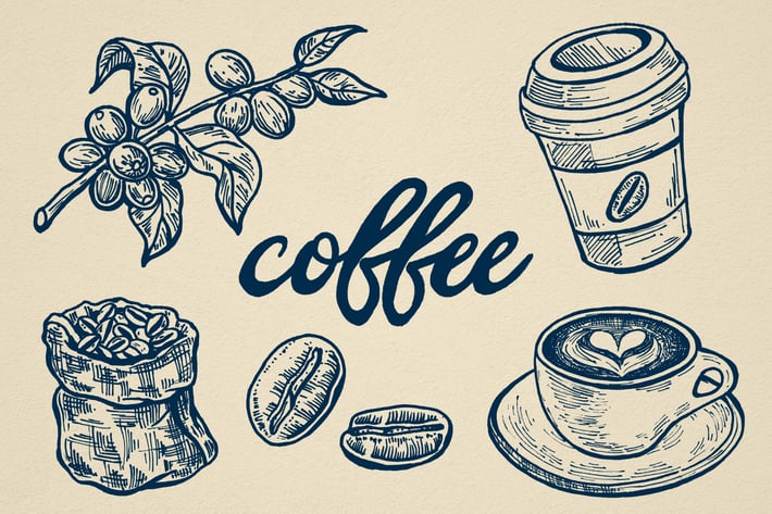 Coffee Hand drawn Elements