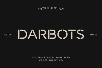 Darbots - Modern Stencil Sans Serif Font