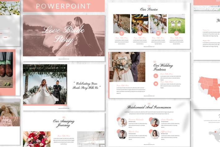 Love Bride Story - Wedding Powerpoint Template