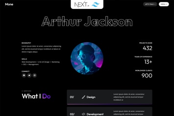 Mone - Tailwind NextJS Personal Portfolio Template