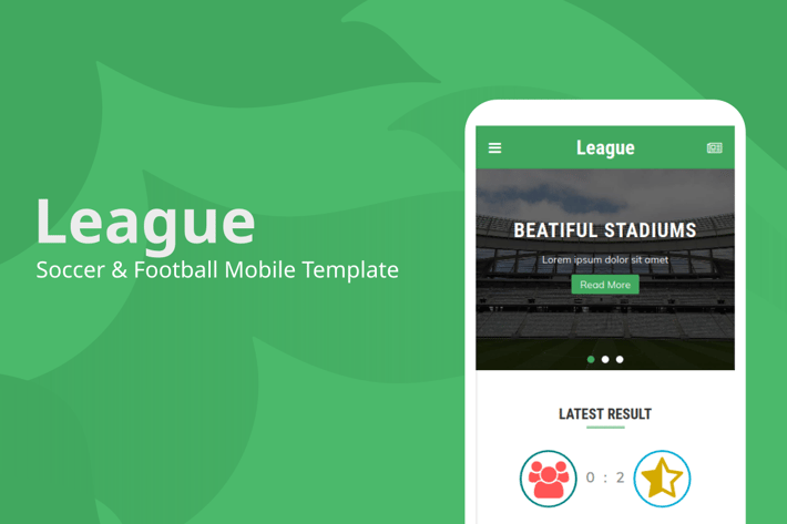 League - Soccer & Football Mobile Template