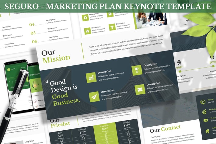 Seguro - Marketing Plan Keynote Template