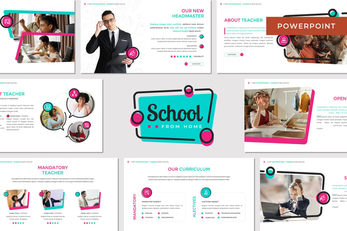School From Home - Education Powerpoint Template