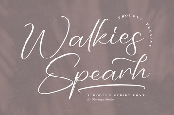 Walkies Spearh Modern Script Font