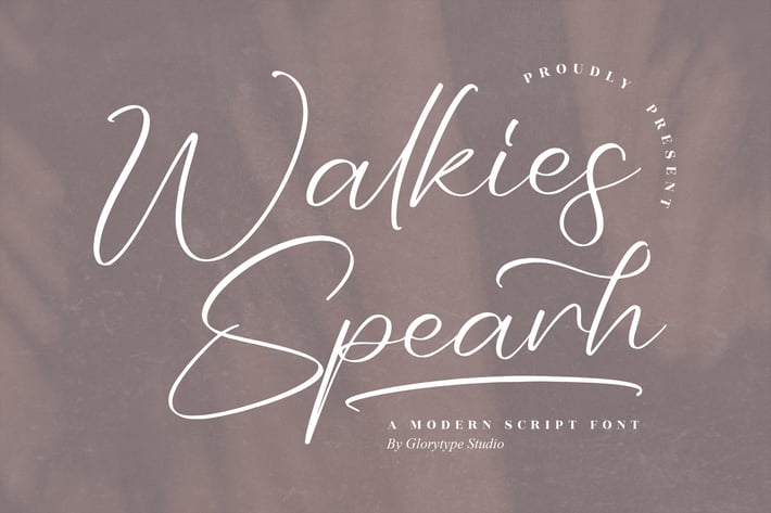 Walkies Spearh Modern Script Font