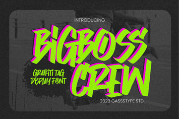 BigBoss Crew - Graffiti Tag Display Font