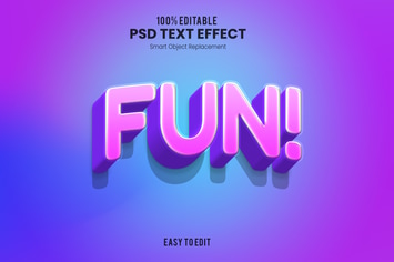 Fun! - Playful 3D PSD Text Effect