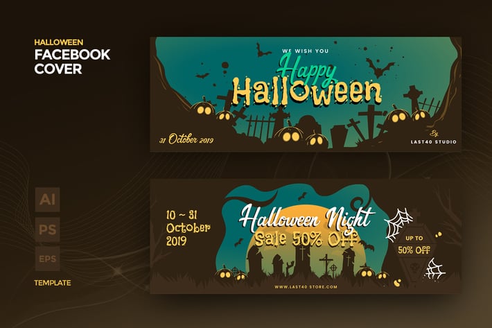 Halloween Facebook Cover & Banner Template