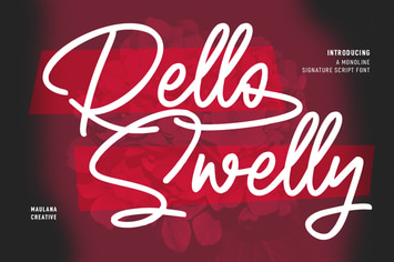 Rello Swelly Monoline Signature Script Font