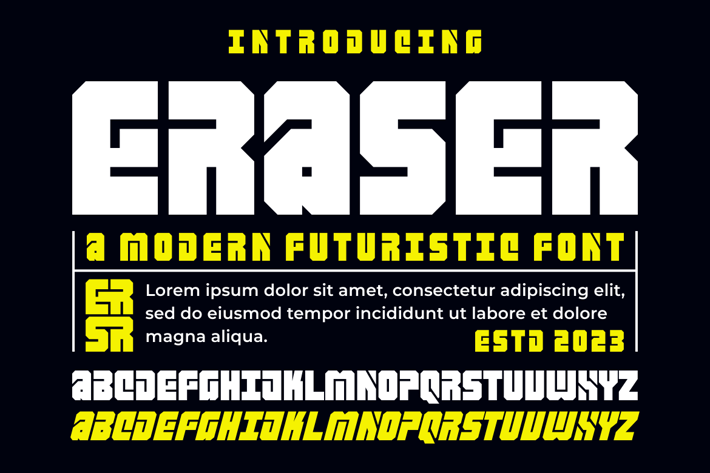 ERASER FONT