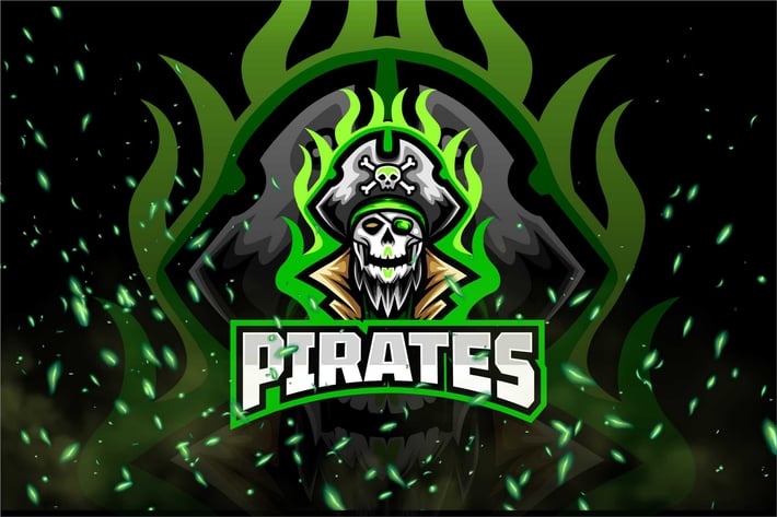 Pirates E-Sport and Sport Logo Template