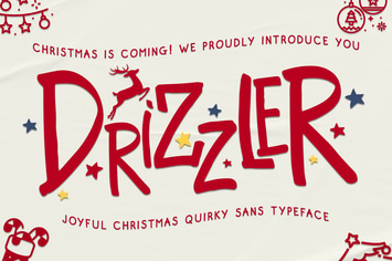 Drizzler - Quirky Christmas Decorative Sans