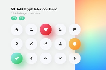 Interface Bold Glyph Icons