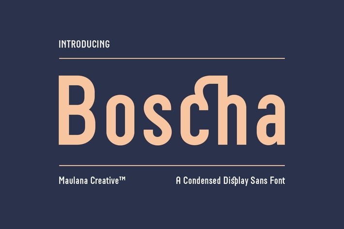Boscha Condensed Display Sans Font