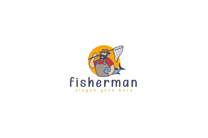 Fisherman Logo Template