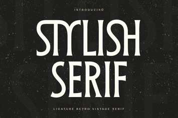 Stylish Serif - Ligature Retro Vintage Serif