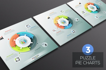 Puzzle Pie Chart Infographics