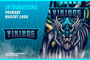 God Viking - Mascot Esport Logo Template
