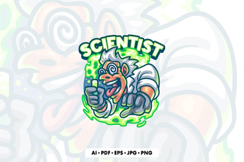 Scientist Cartoon logo