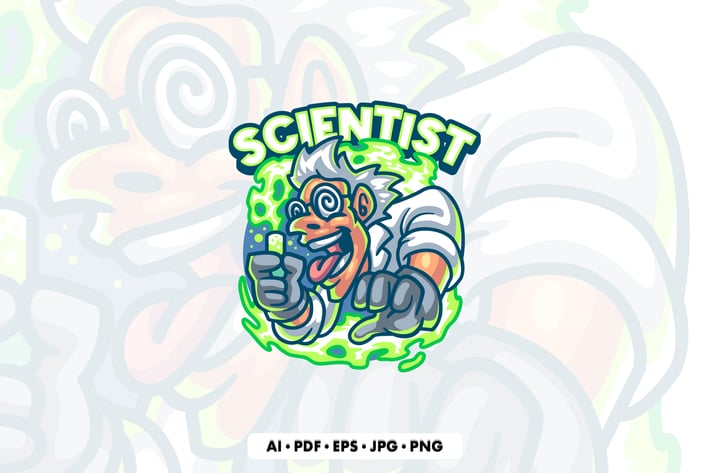 Scientist Cartoon logo
