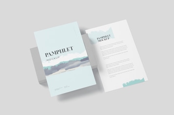 5.5 x 8.5 Inches Pamphlet Mockups