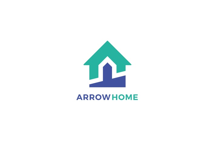 Arrow Home Logo Template