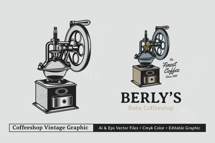 Vintage Coffee Branding Graphic