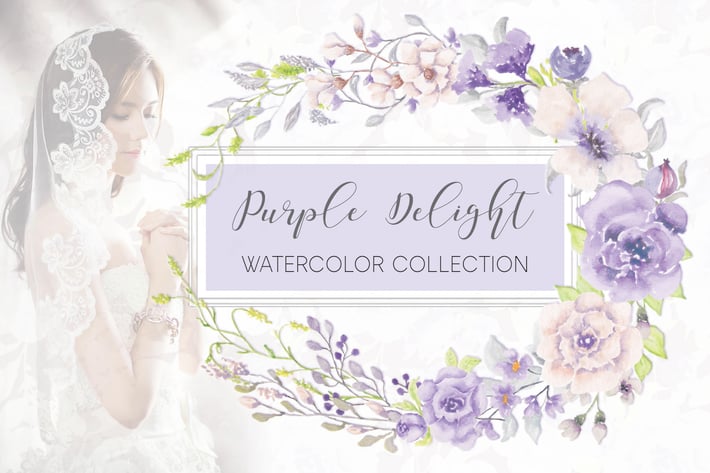 'Purple Delight' Watercolor Collection