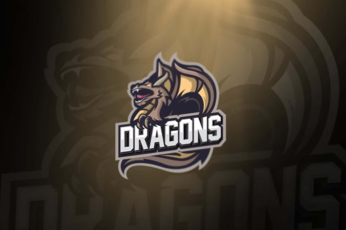 Dragon sports and esport logos