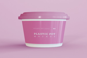 Plastic Pot Mockup