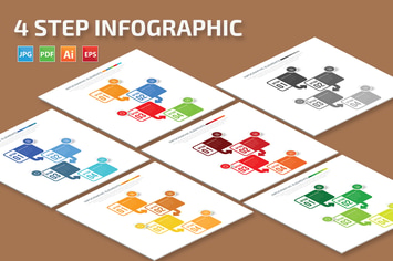 4 Step Infographic Design