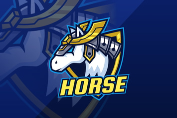 Horse Wear Japanese Warrior Helmet Logo Design