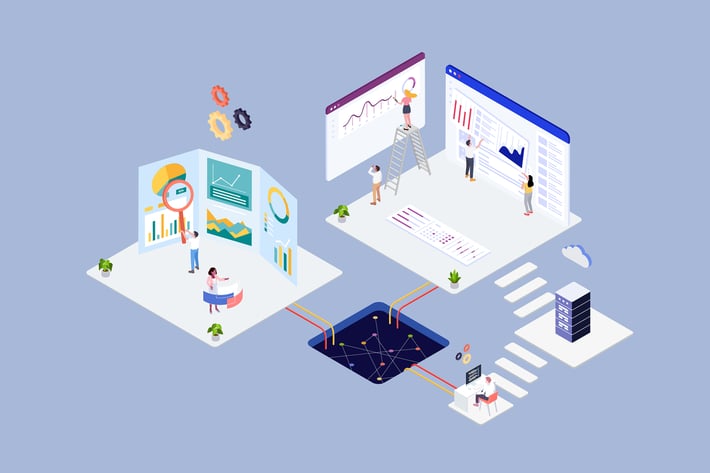 Analysis Agency Concept Isometric Illustration