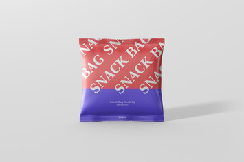 Snack Foil Bag Mockup - Square Size