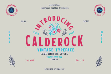 Calderock Typeface + Extras 
