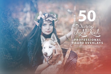 50 Sunny Light Leak Photo Overlays