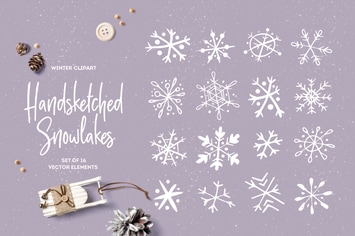 Handsketched Snowflakes