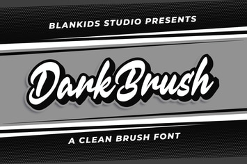Dark brush a Clean Brush Font